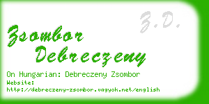 zsombor debreczeny business card